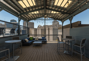Roof deck with a view of the city 1